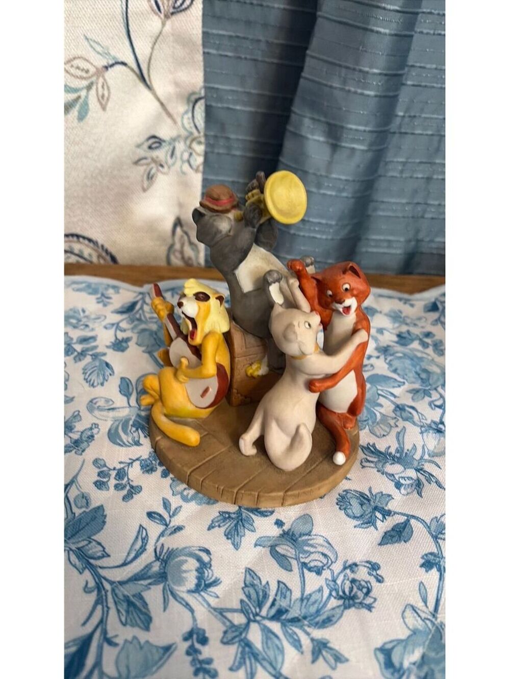 Aristocats with Instruments Porcelain Japan  Disney Figurine